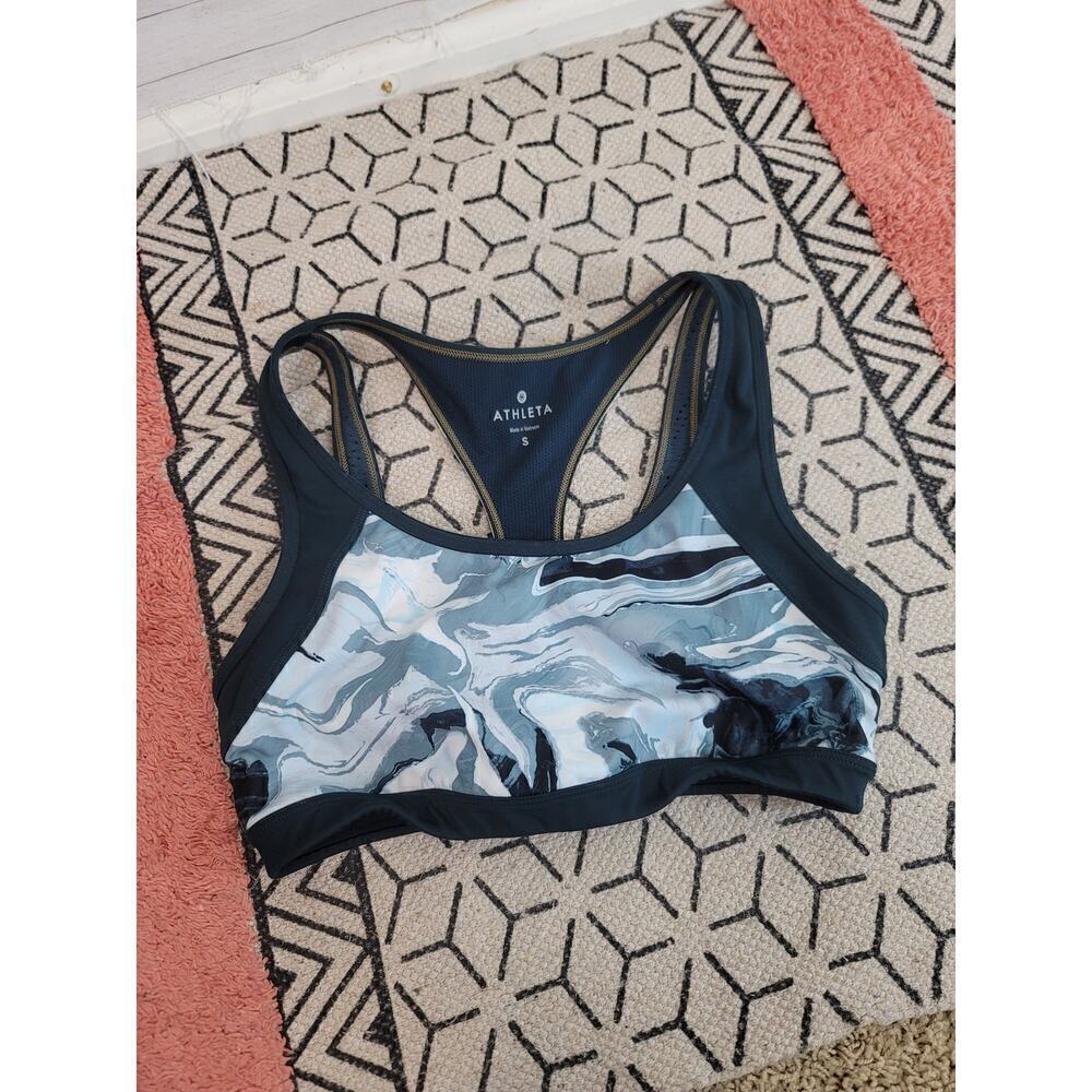 ATHLETA BRA TOP TEAL, SZ SMALL